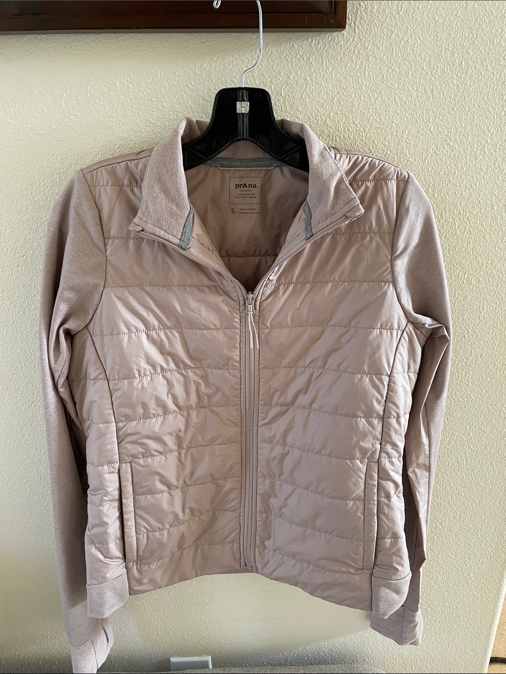 Prana Quilted Lightweight Jacket in Dusty Rose Small